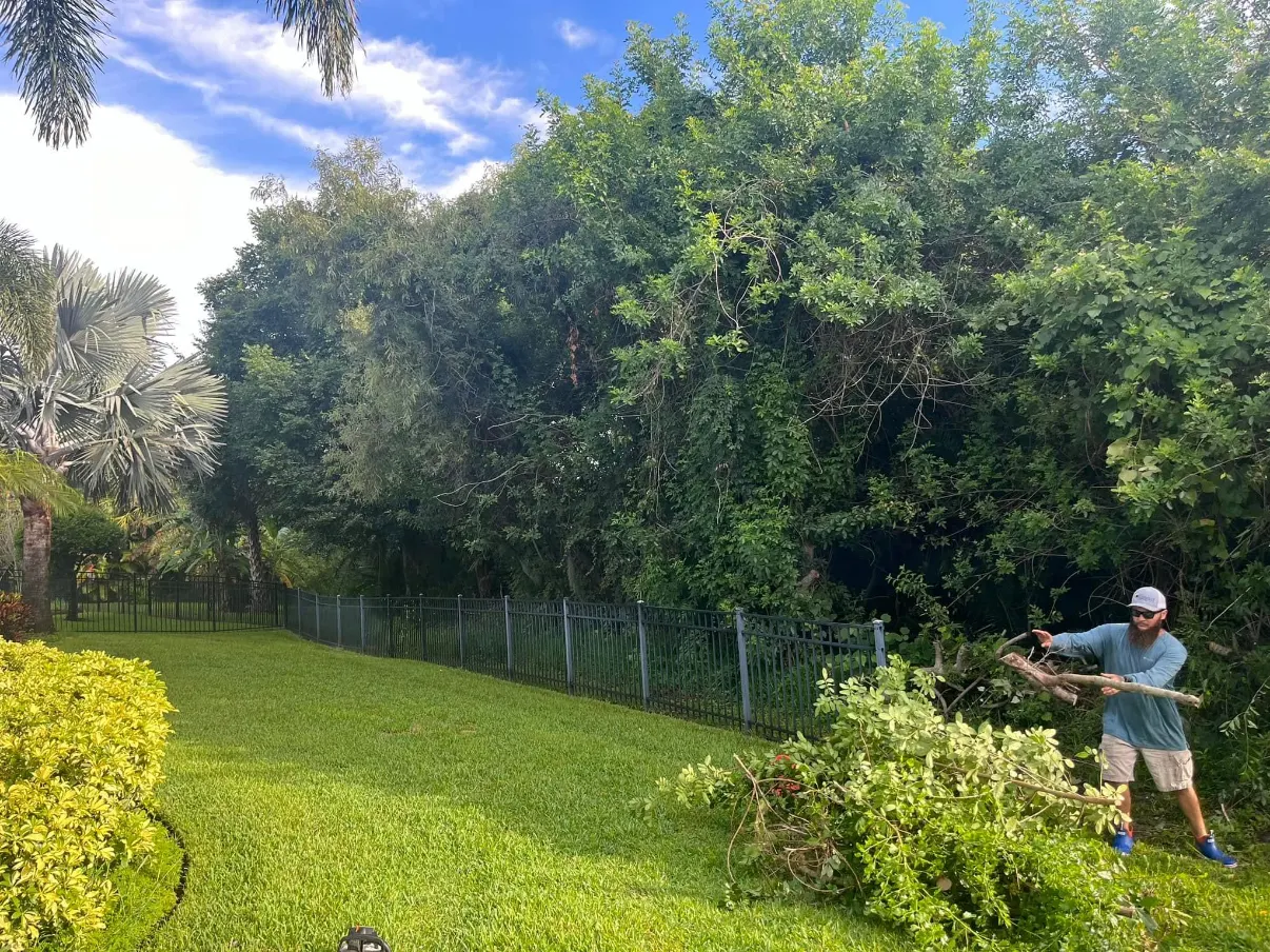 Residential property during cleanup work